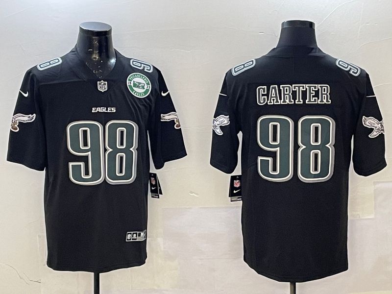 Men Philadelphia Eagles #98 Carter Black Fashion 2025 Nike Limited NFL Jersey style 2->philadelphia eagles->NFL Jersey